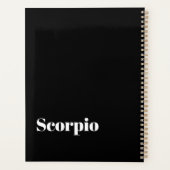 蠍座〔占星術の〕十二宮図ワードクラウドインスピレーション プランナー手帳 (裏面)
