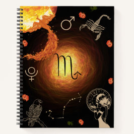 蠍座〔占星術の〕十二宮図仕訳帳 ノートブック