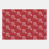 蠍座〔占星術の〕十二宮図占星術の標識 ラッピングペーパーシート (正面3)