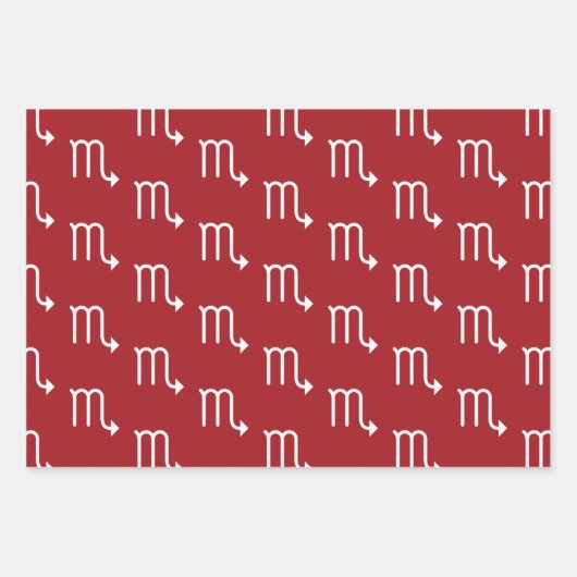 蠍座〔占星術の〕十二宮図占星術の標識 ラッピングペーパーシート (正面3)