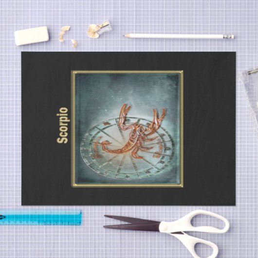 蠍座〔占星術の〕十二宮図占星術デザイン占星術 薄葉紙 (クラフト)
