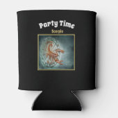 蠍座〔占星術の〕十二宮図占星術デザイン 缶クーラー (裏面)