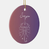 蠍座〔占星術の〕十二宮図占星術星形勾配 セラミックオーナメント (右)