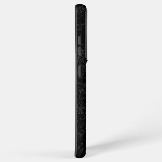 蠍座〔占星術の〕十二宮図星占いサインブラック名前をカスタムする SAMSUNG GALAXYケース (右側面)