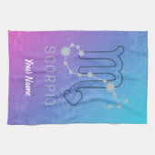 蠍座〔占星術の〕十二宮図星印占星術星座 キッチンタオル (横)