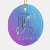 蠍座〔占星術の〕十二宮図星印占星術星座 セラミックオーナメント (左)