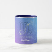 蠍座〔占星術の〕十二宮図星印占星術星座 マグカップ (中央)