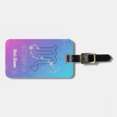 蠍座〔占星術の〕十二宮図星印占星術星座 ラゲッジタグ (正面横)