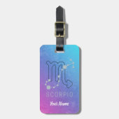 蠍座〔占星術の〕十二宮図星印占星術星座 ラゲッジタグ (正面縦)