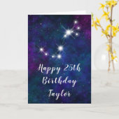 蠍座〔占星術の〕十二宮図星座ハッピーバースデー カード (黄色い花)