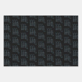 蠍座〔占星術の〕十二宮図標識おもしろい引用文ブルー文字誕生日 ラッピングペーパーシート (正面3)