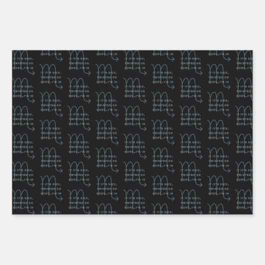 蠍座〔占星術の〕十二宮図標識おもしろい引用文ブルー文字誕生日 ラッピングペーパーシート (正面3)