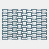 蠍座〔占星術の〕十二宮図標識おもしろい引用文ブルー文字誕生日 ラッピングペーパーシート (正面2)