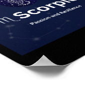 蠍座〔占星術の〕十二宮図標識シール ポスター (角)