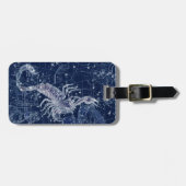 蠍座〔占星術の〕十二宮図標識ヴィンテージイラストレーション ラゲッジタグ (正面横)