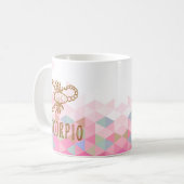 蠍座〔占星術の〕十二宮図標識 コーヒーマグカップ (正面左)