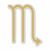 蠍座〔占星術の〕十二宮図標識 シール (正面)