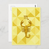 蠍座〔占星術の〕十二宮図標識 ポストカード (正面/裏面)