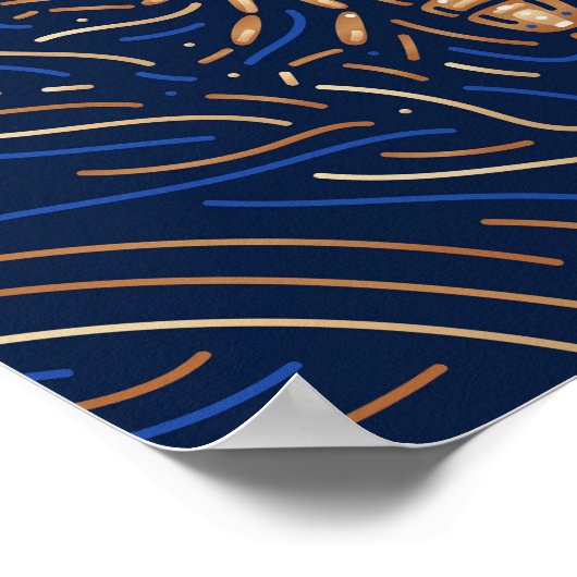 蠍座〔占星術の〕十二宮図標識 |〔占星術の〕十二宮図デジタルプリント ポスター (角)