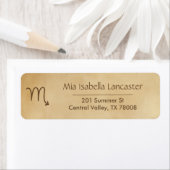 蠍座〔占星術の〕十二宮図標識 – 差出人住所ラベル ラベル (インサイチュ)