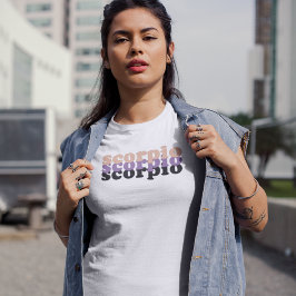 蠍座〔占星術の〕十二宮図標識 |黒のパワーカラー Tシャツ