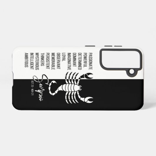 蠍座〔占星術の〕十二宮図標識 SAMSUNG GALAXYケース (裏面横)