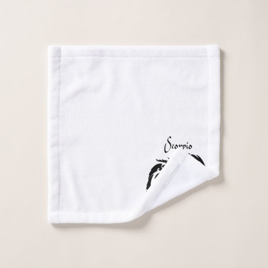 蠍座〔占星術の〕十二宮図記号と記号 バスタオルセット (ウォッシュタオル)