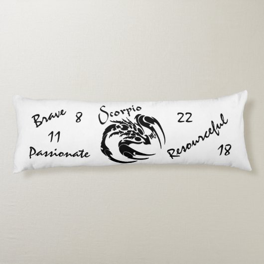 蠍座〔占星術の〕十二宮図記号と記号 ボディピロー (裏面)