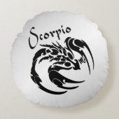 蠍座〔占星術の〕十二宮図記号と記号 ラウンドクッション (正面)