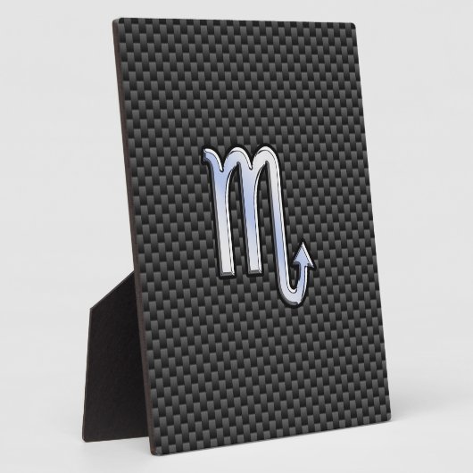 蠍座〔占星術の〕十二宮図記号の炭素繊維プリント フォトプラーク (側面)