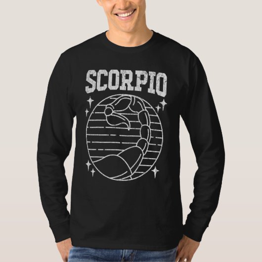 蠍座〔占星術の〕十二宮図記号グラフィック1 Tシャツ (正面)