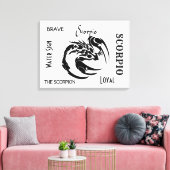蠍座〔占星術の〕十二宮図記号 キャンバスプリント (インサイチュ (リビング))