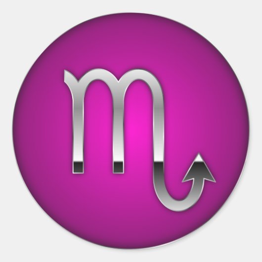 蠍座-〔占星術の〕十二宮図記号 ラウンドシール (正面)