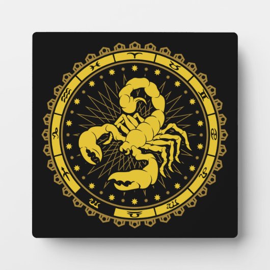 蠍座-〔占星術の〕十二宮図記号 – 記号 – 占星術 フォトプラーク (正面)