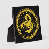 蠍座-〔占星術の〕十二宮図記号 – 記号 – 占星術 フォトプラーク (正面)