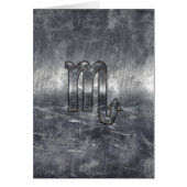 蠍座〔占星術の〕十二宮図記号(金属グランジスタイル) (正面)