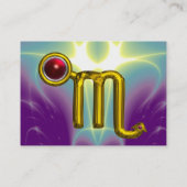 蠍座〔占星術の〕十二宮図誕生日レッドグレネード 名刺 (裏面)