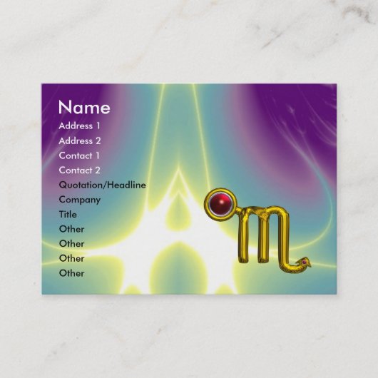 蠍座〔占星術の〕十二宮図誕生日レッドグレネード 名刺 (正面)