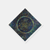 蠍座〔占星術の〕十二宮図金ゴールドアワビ スタンダードカクテルナプキン (角)