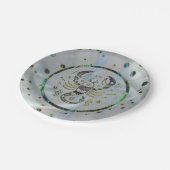 蠍座〔占星術の〕十二宮図金ゴールドアワビ ペーパープレート (アングル)