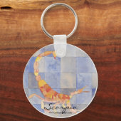 蠍座〔占星術の〕十二宮図 キーホルダー (正面)