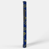 蠍座〔占星術の〕十二宮図+星占い記号パターンGld+ブルース Samsung Galaxyケース (右側面)