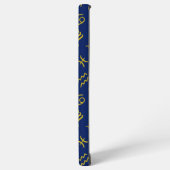 蠍座〔占星術の〕十二宮図+星占い記号パターンGld+ブルース Samsung Galaxyケース (左側面)