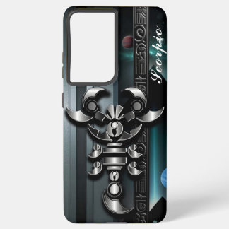 蠍座,〔占星術の〕十二宮図,金ゴールド,誕生,デザイン，傾向 SAMSUNG GALAXY S21+ケース