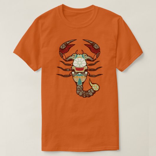 蠍座〔占星術の〕十二宮図 Tシャツ (デザイン正面)