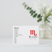 蠍座,占星術,〔占星術の〕十二宮図，占星術 名刺 (スタンド正面)