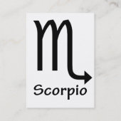 蠍座,占星術,〔占星術の〕十二宮図，占星術 名刺 (裏面)