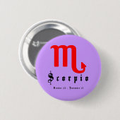 蠍座,占星術,〔占星術の〕十二宮図，占星術 缶バッジ (正面&裏面)