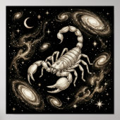 蠍座 星座 天体占い ポスター (正面)