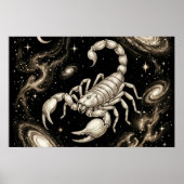 蠍座 星座 天体占い ポスター (正面)
